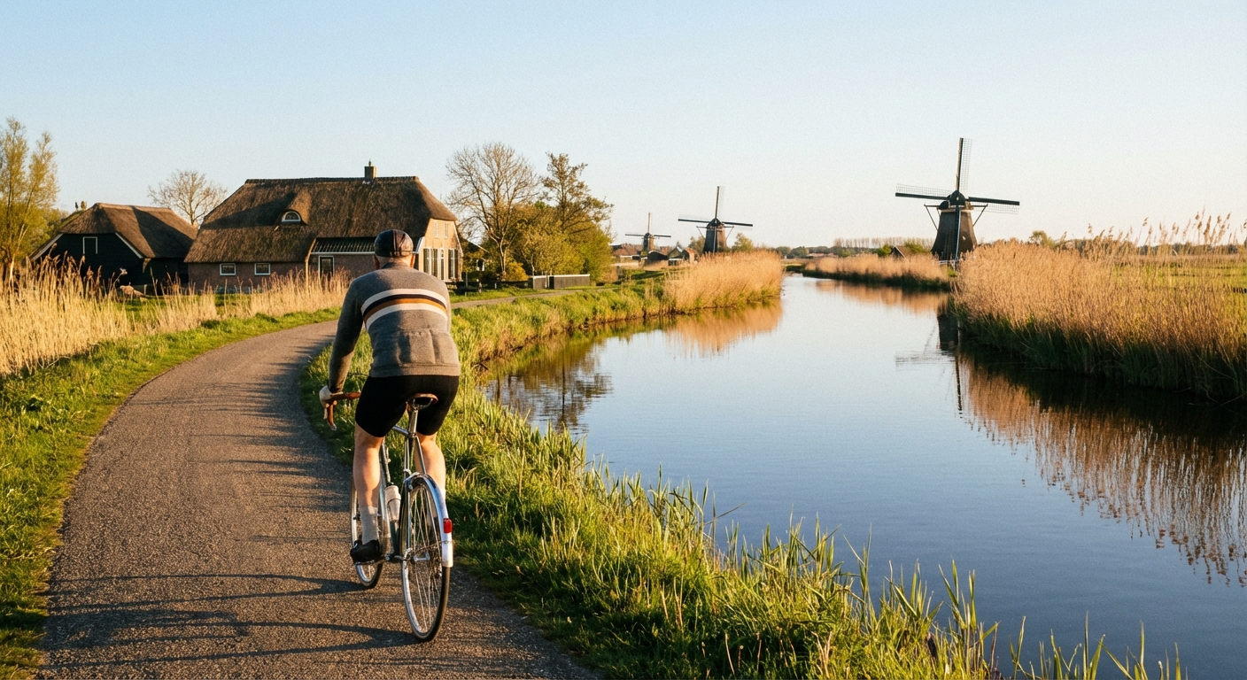Fietsen langs een Gronings kanaal