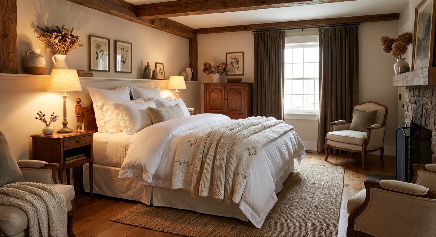 Romantische B&B kamer met sfeerverlichting